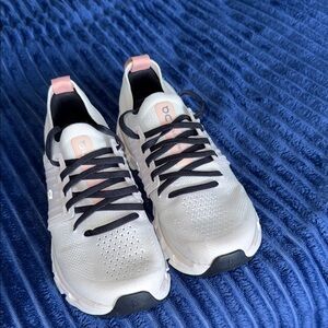 On Running Women's Cream and Pink Sneakers